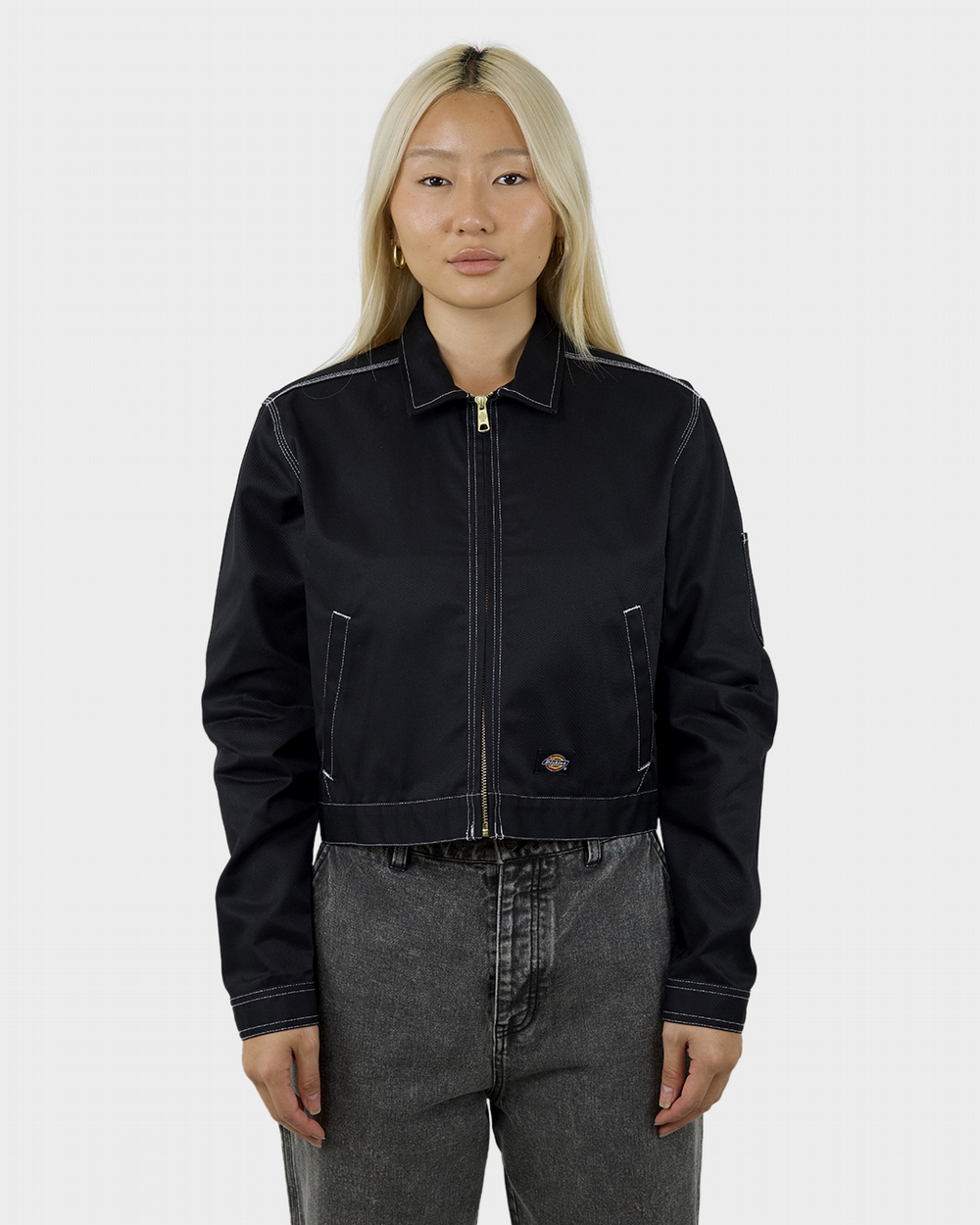 Women s Contrast Cropped Unlined Eisenhower Jacket Dickies Australia